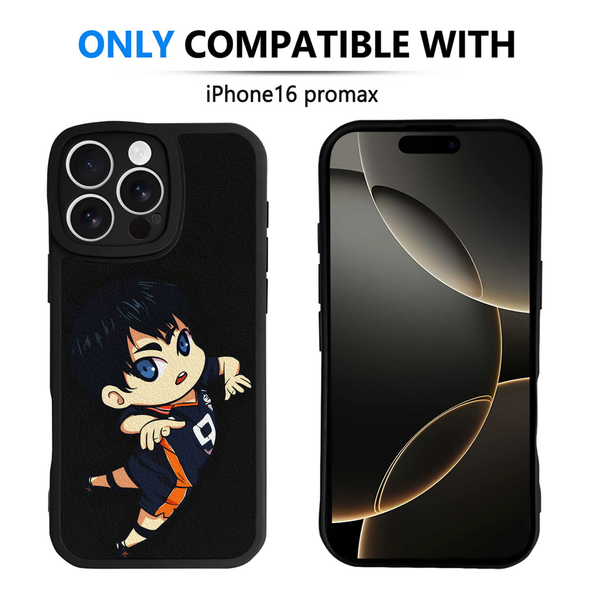（画像用） ハイキュー!! Haikyu!! 【iPhone 16シリーズ対応】シリコンスマホケース（レザー調） 材質：シリコン